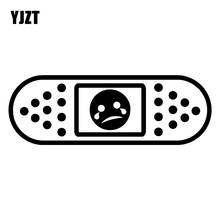 YJZT 16.4X5.7CM Funny JDM Sad Face Vinyl Decals Bandage Plasters Decoration Car Sticker C25-1166 2024 - buy cheap