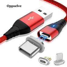 Cable magnético Micro USB tipo C de carga rápida, cargador magnético de 1M y 2M para iPhone 11, XR, Samsung 2024 - compra barato