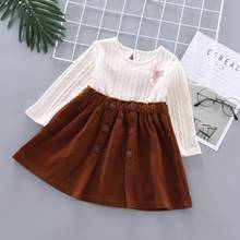 0-4Y Meninas Do Bebê Camisola Longa Da Luva Tops + Saia Crianças Conjuntos de Roupas Pura Princesa Bonito Conjuntos de Roupas Da Menina Da Criança Cair outfit 0-4Y 2024 - compre barato