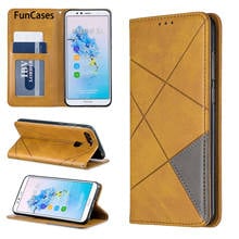 Geometry PU Leather Wallet Case For phone case Huawei Y6 2018 sFor Huawei capinha Honor 7A Y6 Prime 2018 Eye Flip Cases Fundas 2024 - buy cheap