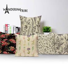 Funda de cojín decorativa para sofá, cubierta de almohada con diseño Floral de jungla, planta Tropical, hojas, decoración para el hogar 2024 - compra barato