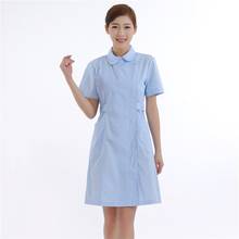 Summer Nurse Uniform Female New 3XL Large Size Short Sleeve Round Collar Laboratory Hospital Breathable Nurse Working Uniform 2024 - buy cheap