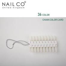NAILCO 36 Tips Gel Nail Polish Color Palette Card Double Sided Metal Chain Art For Nail training Manicure tool Sample Stand 2024 - buy cheap