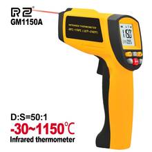 Termômetro infravermelho gm1150 digital eletrônico laser industrial medidor de temperatura higrômetro ir 2024 - compre barato