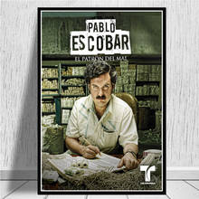 Pablo Escobar-Póster Vintage Retro de la leyenda del personaje, impresiones, pintura, arte de pared, lienzo, imágenes de pared para sala de estar, decoración del hogar 2024 - compra barato