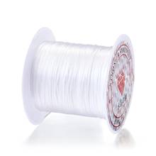 Cable de fibra elástica de 0,8mm para abalorios, cordón de joyería, blanco y negro, 10 m/rollo 2024 - compra barato
