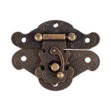 Antique Retro Vintage Decorative Latch Wooden Jewelry Box Hasp Pad Chest Lock Size:Medium 2024 - buy cheap