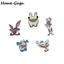 Homegaga monsters Zimbo Krumm Gromble Zinc tie Pins clothes brooches for men women hat decoration badges medal D1327 2024 - buy cheap