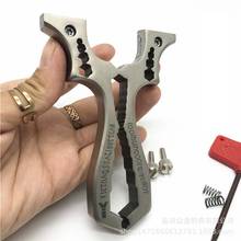 New Slingshot Stainless Steel 304 Wolf Knife Flat Leather Slingshot Outdoor Map UFO Manufacturer Wholesale 2024 - buy cheap