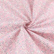 Tela de algodón con diseño de flor rosa para bebé, tejido de retales acolchado para ropa de cama, costura de muñecas, Material artesanal, elegante, 160CM x 50CM 2024 - compra barato