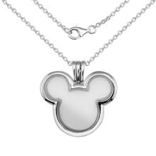 2020  Glass Locket Open Pendant Women Necklaces Choker 925 Sterling Silver Necklaces for Women Long Chain Jewelry 2024 - buy cheap