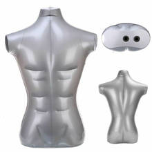 Manequim inflável de plástico em pvc, modelo de modelo para manequim em forma de torso, visor de loja de prata, modelo de armazenamento 2024 - compre barato