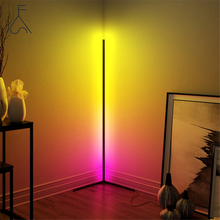 Lámpara de pie colorida y regulable, iluminación LED moderna con Control remoto RGB, de esquina, de aplicación sencilla 2024 - compra barato