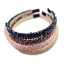 Handmade Sparkly Full Crystal Beads Hairbands Rhinestone Hair Hoop For Women Fashion Headbands Girls Wedding Hair Accessories 2024 - buy cheap