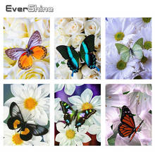 Evershine 5D DIY алмазная вышивка бабочка полная площадь мозаика алмазная живопись цветы вышивка крестиком подарок ручной работы 2024 - купить недорого