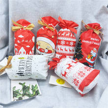 10 шт Счастливого Рождества подарочные сумки Санта Клаус Рождественская елка упаковочные сумки с новым годом 2020 Рождественские Сумки для конфет Navidad 2019 2024 - купить недорого