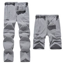 Calça masculina de secagem rápida, calça para caminhada ao ar livre com tecido removível, respirável, para acampamento, caça, escalada, trilha, novo, 2020 2024 - compre barato