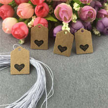 300Pcs/Lot Printed Thank You Handmade With Love Scallop Head Hanging Kraft Paper Tags Label Note Price Tags With White Strings 2024 - buy cheap