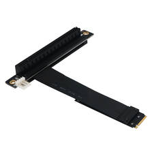 Riser-Cable PCI Express x16 con alimentación Sata, tarjeta vertical PCIE 16x a M2 M.2 NVMe key-m 2230, 2242, 2260, 2280, 32G/bps Gen3.0 2024 - compra barato