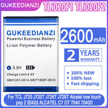 Tli020f1 tli020f2 bateria 2600mah, alta capacidade para alcatel u5 5044d 5044y 5044i 5044t 5047d 5047y 4047d 2024 - compre barato