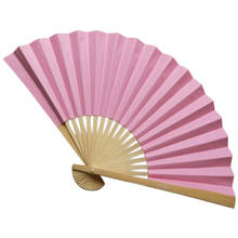 Hand Held Fan Chinese Style Traditional Hand Held Fan Bamboo Paper Folding Paper Fan Party Wedding Decor abanicos para boda 2024 - buy cheap
