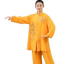 Roupa chinesa tradicional de mangas compridas, uniforme feminino wushu taichi kungfu, roupa uniformes tai chi, 12446 2024 - compre barato