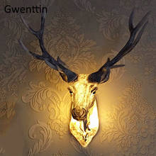 Modern Antlers Wall Lamps Led Nordic Resin Deer Wall Sconce Light Fixtures Industrial Lamp Loft Decor Bedroom Bathroom Luminaire 2024 - buy cheap