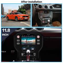 Carplay DSP Android 9 PX6 вертикальный Tesla Радио экран Автомобильный мультимедийный плеер стерео GPS навигация для Ford Mustang 2015-2019 2024 - купить недорого