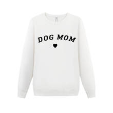 Dog Mom 100% Cotton Autumn Heart-shaped Print Women Streetwear Poleron Woman Streetwear Cloth Women's Hoodies Pullovers Clothes 2024 - buy cheap