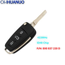 Folding Remote Key FOB 433MHz With ID48 Chip for Audi A1 TT R8 Q3 P/N: 8X0 837 220 D 2024 - buy cheap