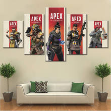 5 peça hd cartoon picture print apex legends jogo poster quadros da lona arte do jogo menino para decoração de casa arte da parede 2024 - compre barato