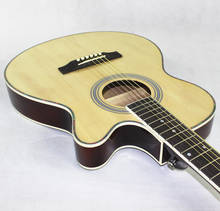 Guitar Acoustic Electric 6 Steel-Strings Thin Body Flattop Balladry Folk Pop 40 Inch Guitarra Red Light Cutaway Electro 2024 - buy cheap