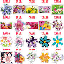 Suministros para manualidades DIY, accesorios de costura, molde de resinas planas con estampado de flores y mariposas de dibujos animados, 10 piezas PR-78814 2024 - compra barato