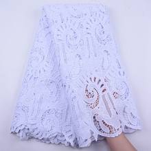 Latest African White Cord Lace Fabric 2020 High Quality Lace Guipure Cord Lace Fabric Water Soluble Lace For Wedding Dress S1958 2024 - buy cheap