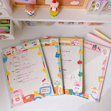 Kawaii Large Notebook Grid Diary Memo Pad Notebooks Journals Message Memo Planner To Do List Books 18x25.5cm Office Supplies 2024 - buy cheap