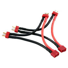 Deans-cables de la Serie T Plug, cable de silicona de 12awg, 1 hembra a 2 conectores macho para conexión de batería Lipo RC, 2 uds. 2024 - compra barato