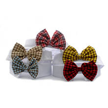 Pet Bow Ties Classic Plaid Print Cat Bow Tie Adjustable Pet Bowtie Collar for Cats Small Puppy Dogs Kitten Apparel Accessories 2024 - buy cheap