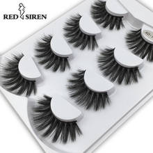 RED SIREN 4 Pairs Natural false eyelashes fake lashes long makeup 3d mink lashes eyelash extension mink eyelashes for beauty 2024 - buy cheap