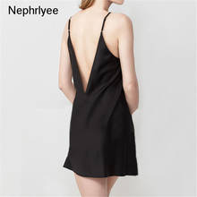 Women Sexy party  Dresses Backless Spaghetti Straps Clubwear Mini Dress V neck drop shipping 2024 - buy cheap