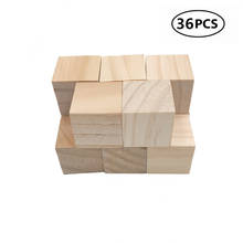 36pcs 30mm 1.18inch Wooden Cubes Unfinished Blank Square Wood Birch Blocks Puzzle Making Crafting DIY Projects Plain Square Cube 2024 - buy cheap
