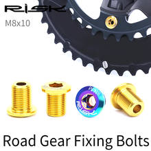 RISK 4pcs/box Road Bike M8x10 Chainring Chain Wheel Gear Hex Fixing Bolt Screw Nut For Cranksets 5800 UT6800 R8000 DA9000 R9100 2024 - buy cheap