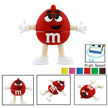 Memoria Usb de alta velocidad 16GB 8GB Pendrive 32G 64GB Usb 3,0 disco de U lindo M & M arco iris frijoles de memoria Flash encantadora Usb Flash Drive флешка 2024 - compra barato