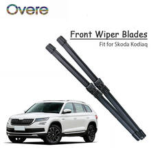 Overe 1Set Rubber Car Front Wiper Blade Kit For Skoda Kodiaq 2017 2016 Windscreen Wiper Original replace Accessories 2024 - buy cheap