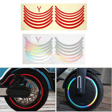Pegatinas reflectantes para cubo de rueda de patinete eléctrico, pegatinas protectoras para bujes de rueda, pegatina reflectante para Xiaomi M365 Pro 1 s, 2021 2024 - compra barato