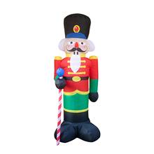 Christmas Inflatable Ornaments Soldier Art Decor Supplies Inflatable Doll Giant For Yard Garden Decoration 2.4M Nutcracker 2024 - buy cheap