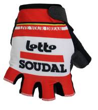 LOTTO-guantes de medio dedo para ciclismo, guante de GEL para bicicleta, color rojo, 2016, 1 par, M-XL 2024 - compra barato
