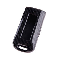 Car Hard Key Fob Case Shell Cover fit for Mitsubishi Outlander Lancer ASX Mirage RVR ABS Black Carbon Fiber Style 2024 - buy cheap