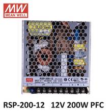 MEAN WELL-fuente de alimentación conmutada de RSP-200-12, 12 voltios, 200W, función PFC, entrada de 85-264VAC, fuente de alimentación meanwell, Controlador led de 12 V CC 2024 - compra barato