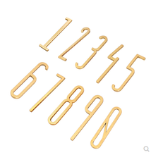 Brass House Number /70mm Height / 0-9 Number Modern Plaque Number House Hotel Door Address Digits Sticker Plate Sign A-Z Number 2024 - buy cheap