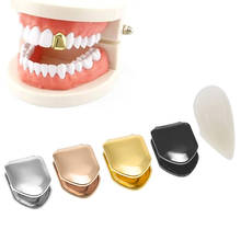 New Cosplay Party Tooth Rapper Jewelry Gift  Plated Single Tooth Cap Gold Teeth Grillz Top Grills Dental Mouth Punk Teeth Caps 2024 - compra barato